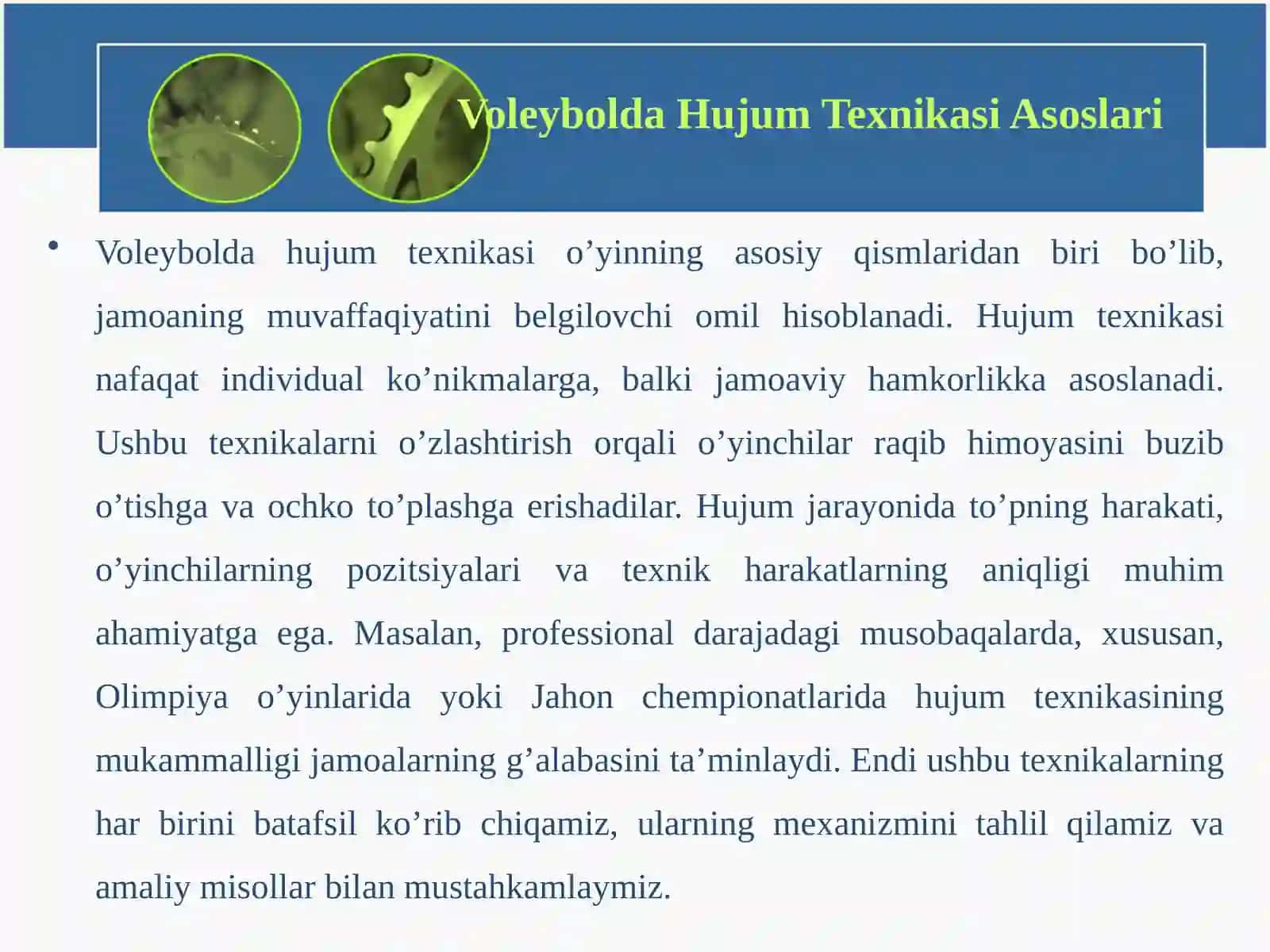 VOLEYBOLDA HUJUM VA HIMOYA TAKTIKASI 4