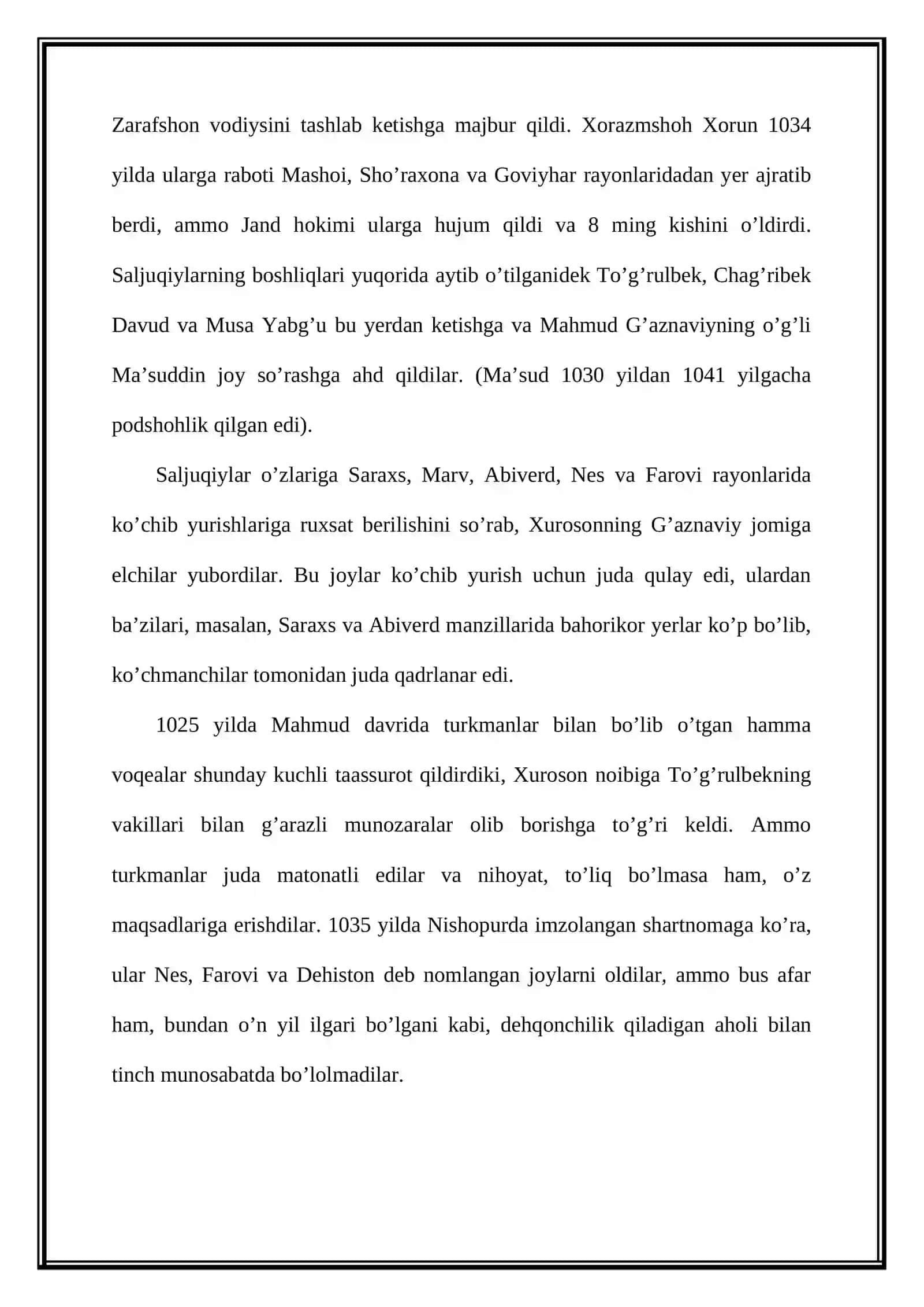 Saljuqiylar davlatining tashkil topishi va istilochilik yurishlari 4