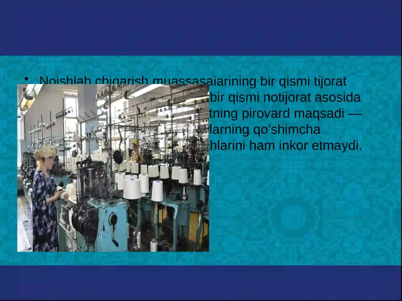 Davlatkorxonalarining tashkiliy iqtisodiyasoslari 4