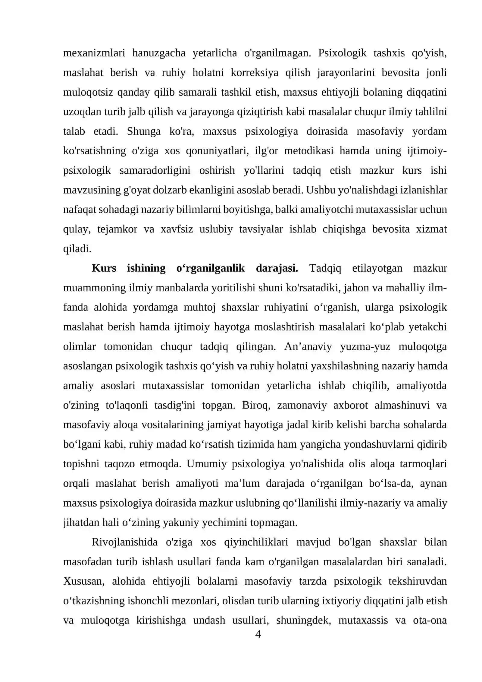 Maxsus psixologiyada masofaviy psixologik yordam 4
