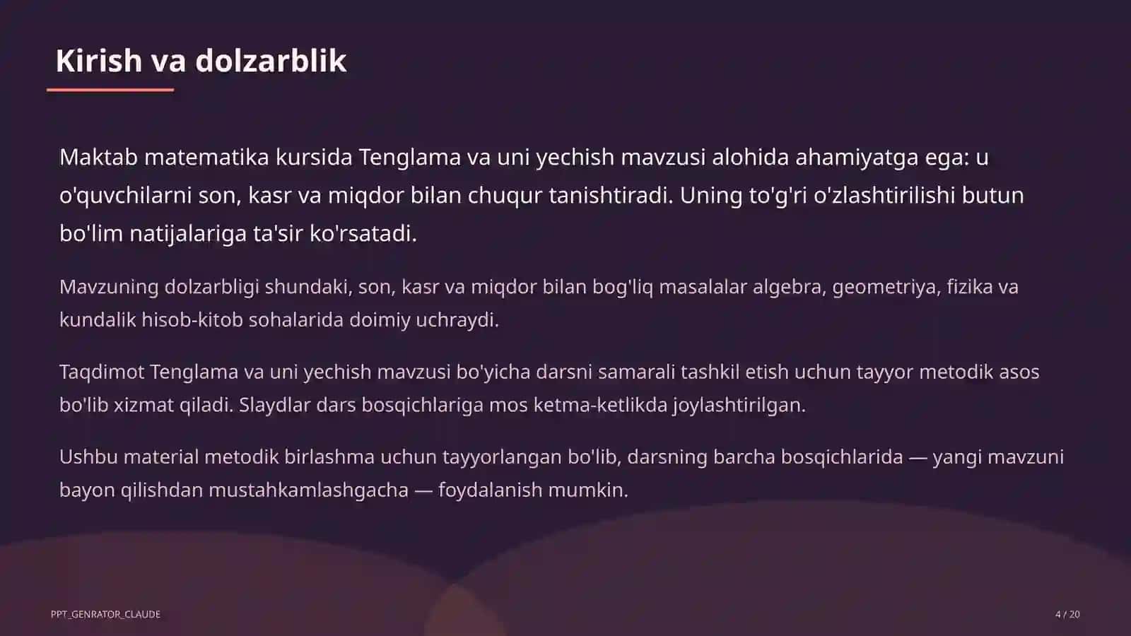 Tenglama va uni yechish (5-sinf) 4