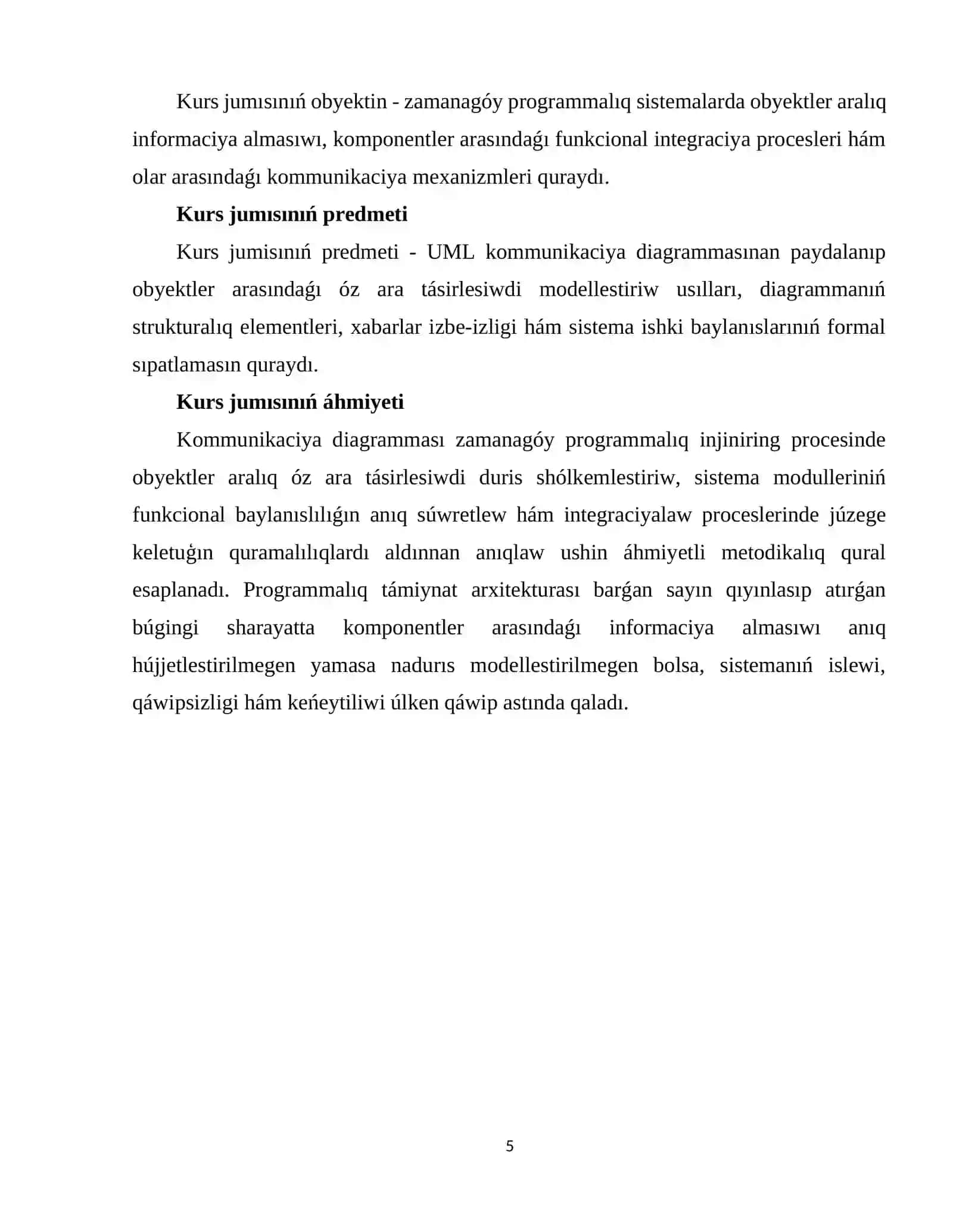 Kommunikaciya diagrammasınıń mazmuni, UML metodologiyasındaǵı orni hám funkcional wazıypaları 4