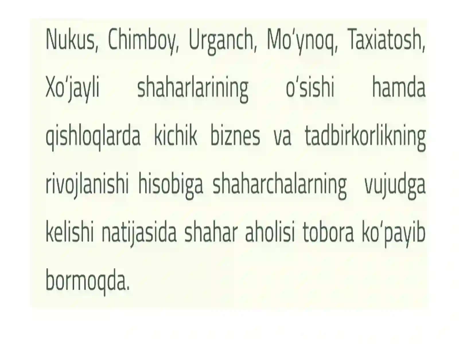 Farg'ona Davlat Unversiteti Tabiiy fanlar fakulteti Geografiya yònalishi 21 59 guruhtalabasi Muxtasar Tursunovaning shaharlar geografiyasi va geourbanistikasifanidantayyorlangan taqdimoti 4