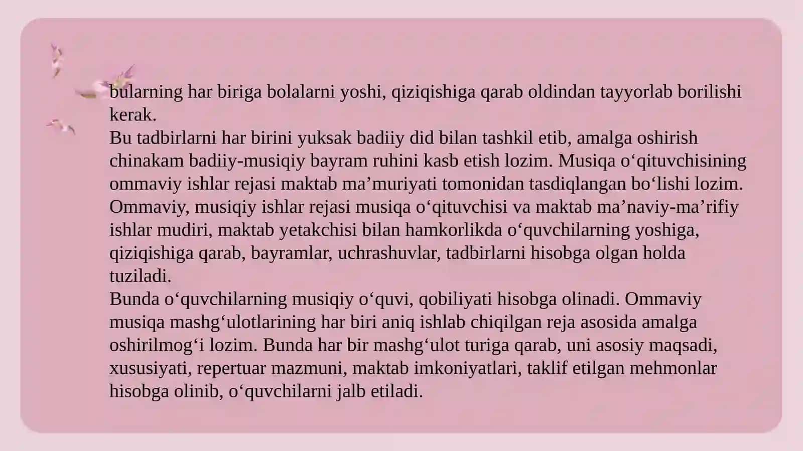 TO‘GARAKLAR VA OMMAVIY ISHLARNI TASHKIL ETISHDA PEDAGOGIK TALABLAR 4