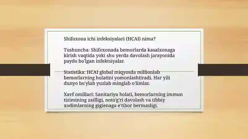 Shifoxonai chi infeksiyasi. Xirurgiyada OITS va KOVID-19 muammolari 4