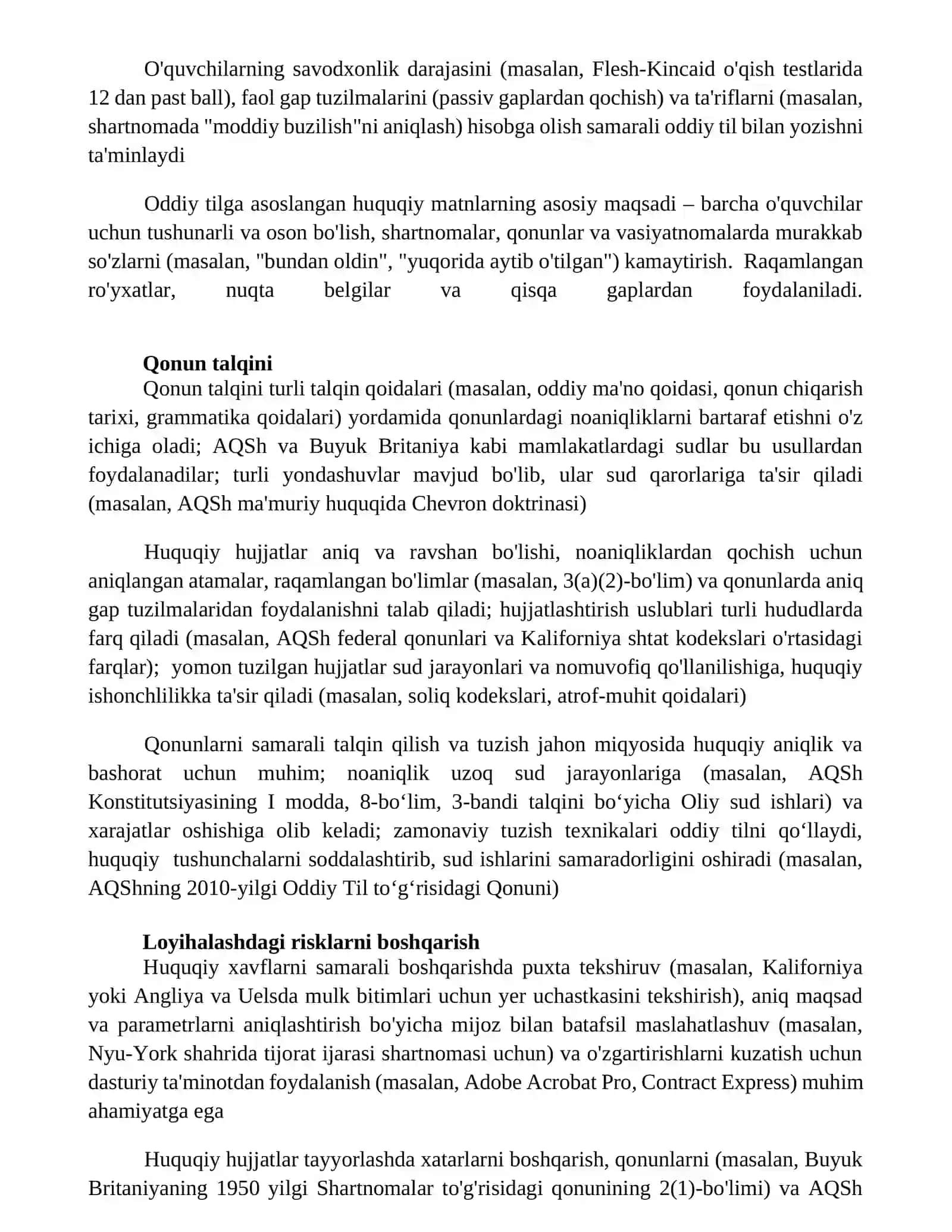 Qonunlarning yuridik texnikasi 4