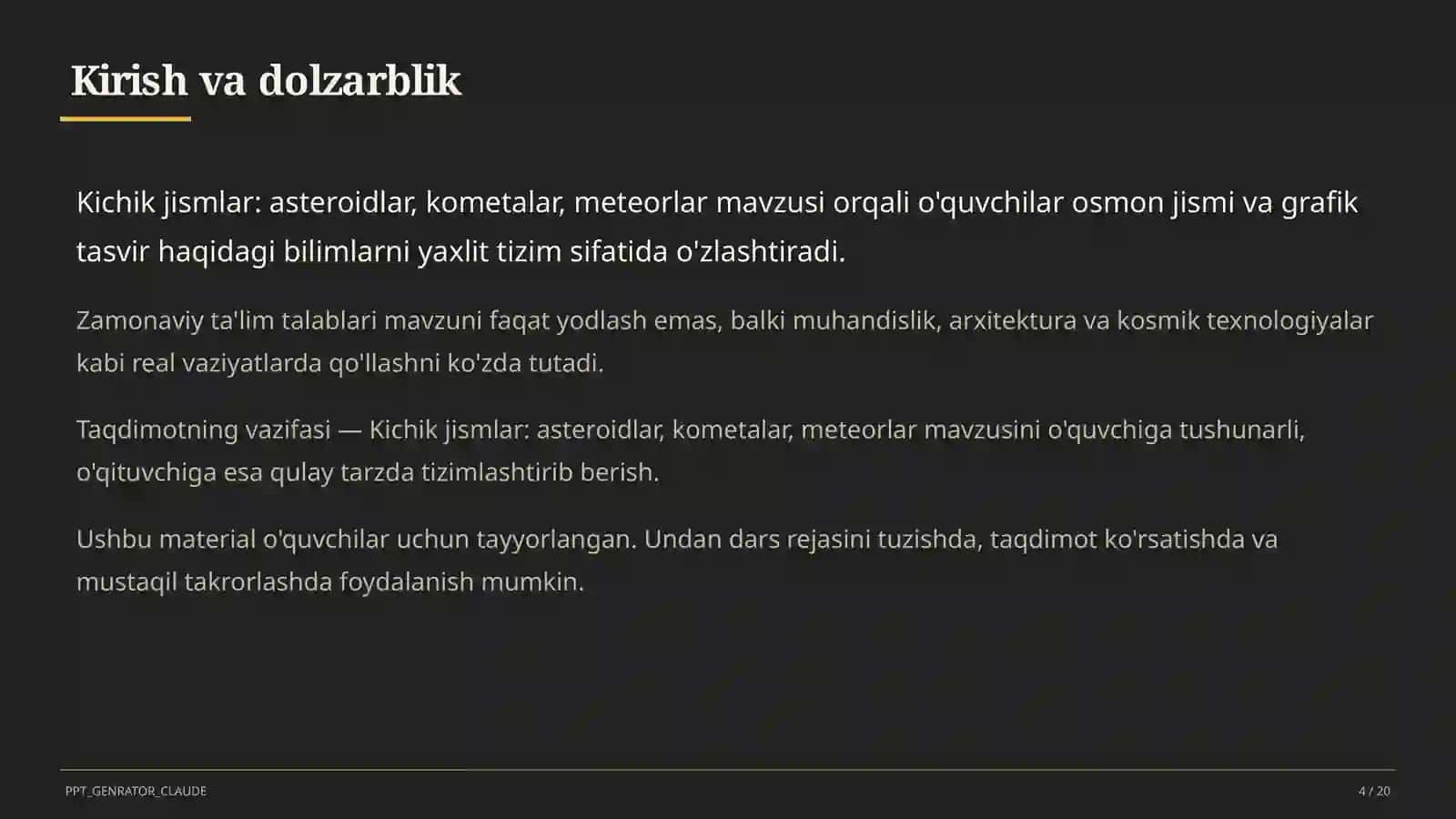 Astronomiya va chizmachilik 4