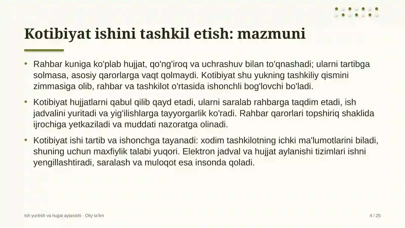 vinochilik korxonalarida kotibiyat ishini tashkil etish 9622 4