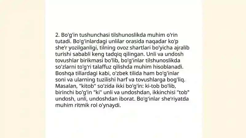 Nutqning fonetik bo'linishi bo'g'un va urg'u slayt 4