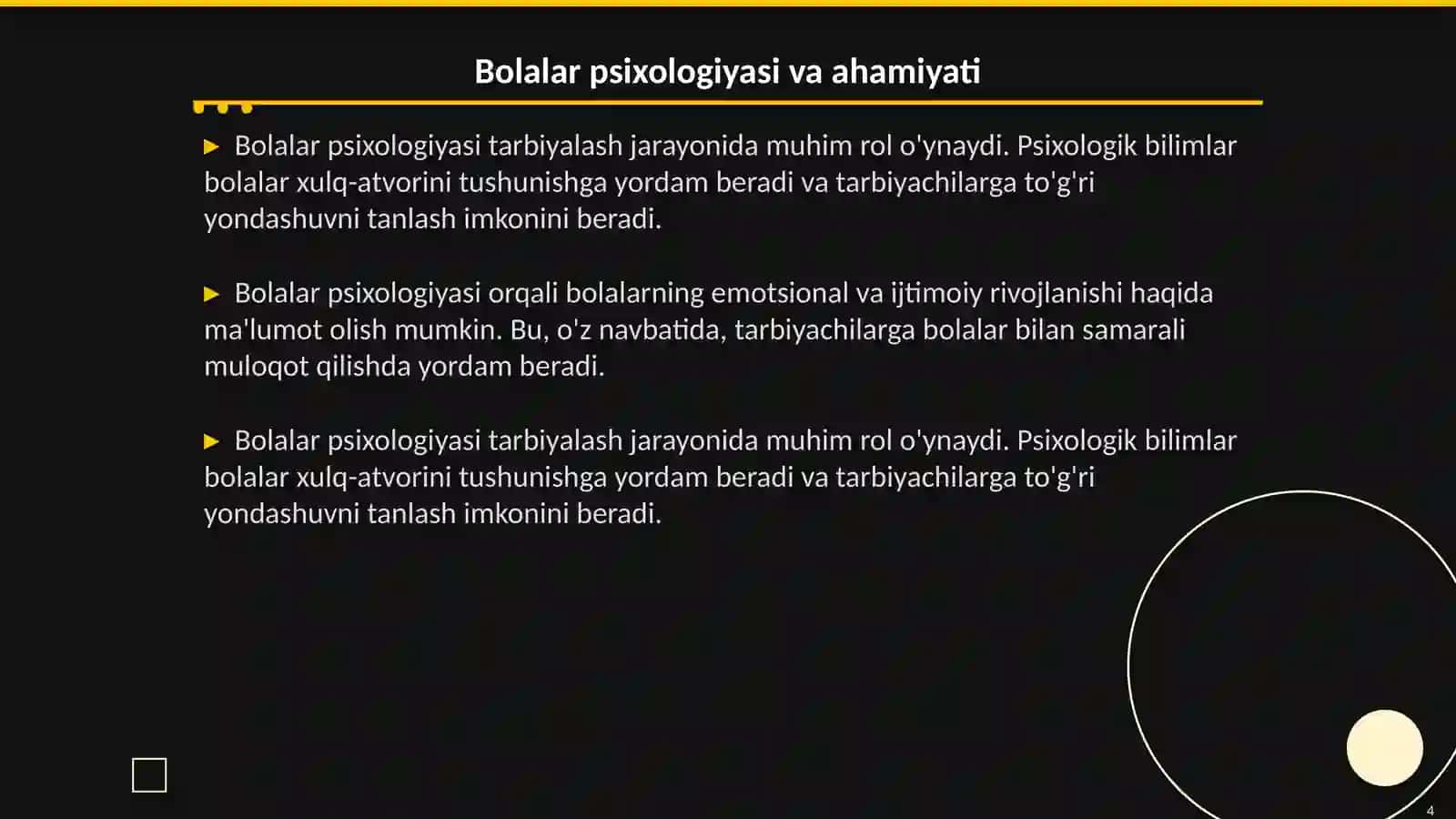 Bolani tarbiyalash sanati 4