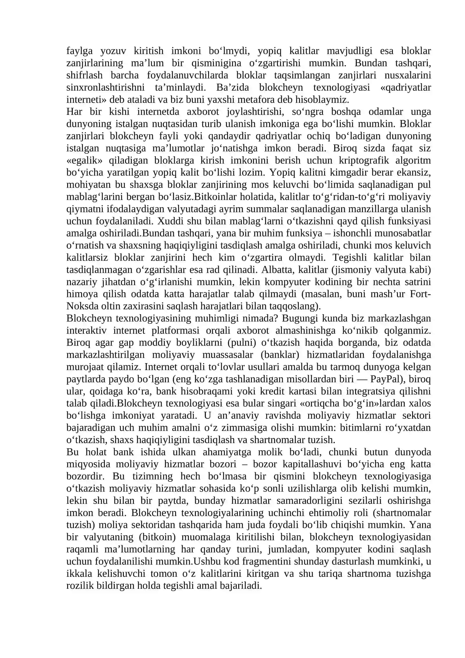O‘zbekistonda raqamli moliyani rivojlantirish va kripto-birjalar faoliyatini tashkil etish masalalari 4