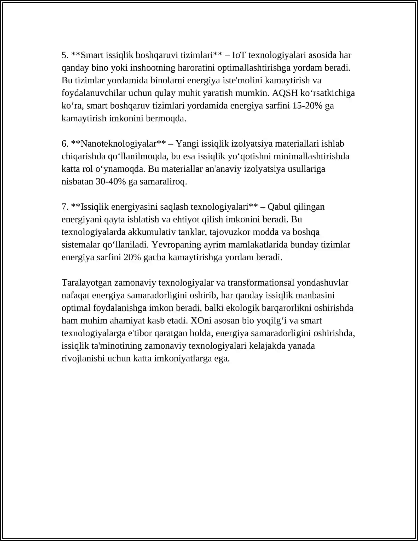 ZAMONAVIY ISSIQLIK TAʼMINOTI TIZIMLARIDA OCHIQ VA YOPIQ TIZIMLAR 4
