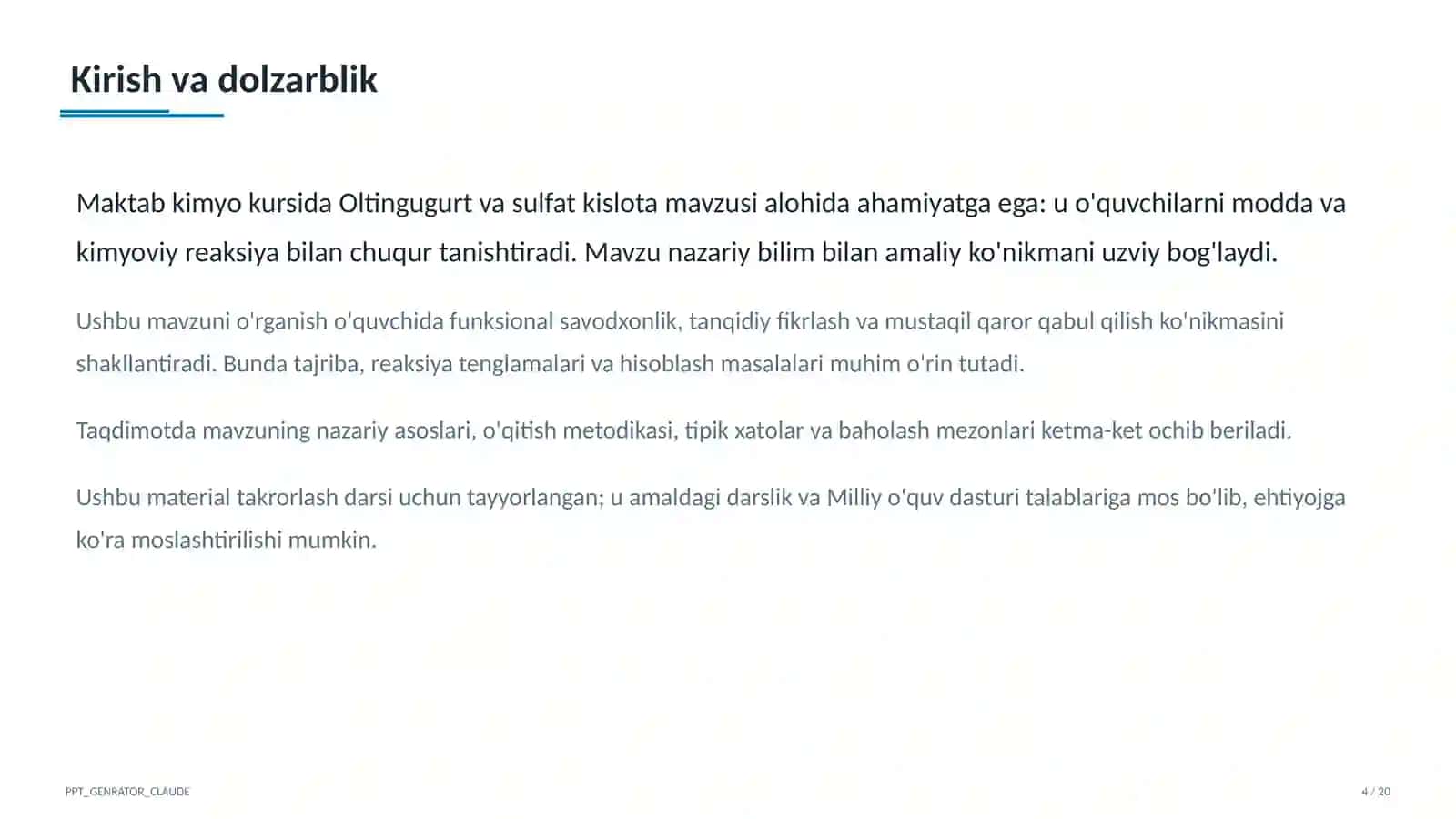 Oltingugurt va sulfat kislota (9-sinf) 4