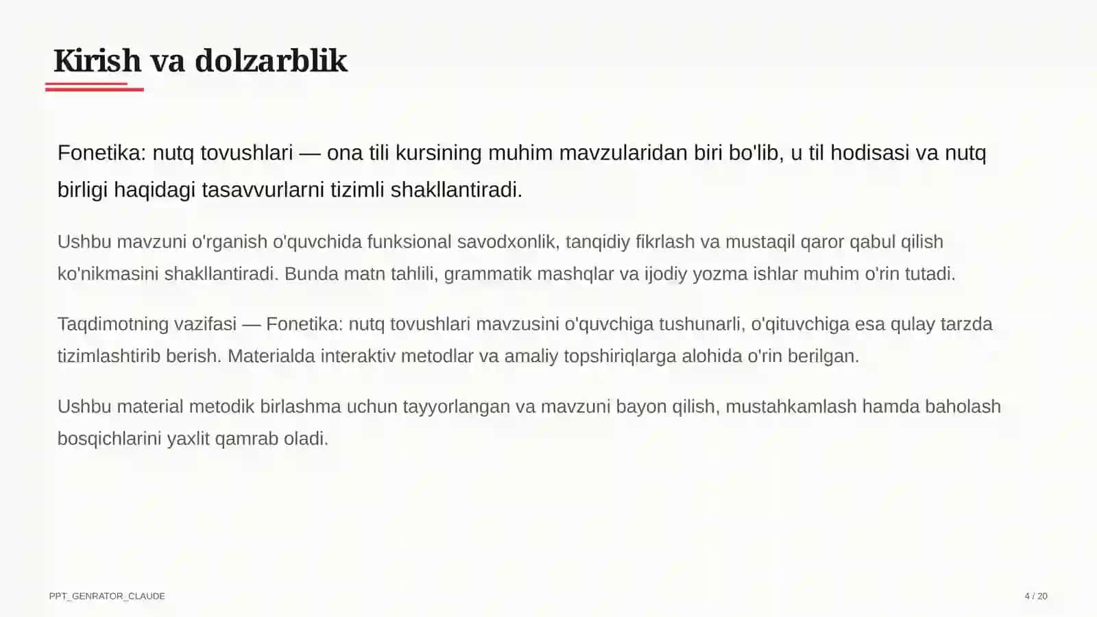 Fonetika: nutq tovushlari (5-sinf) 4