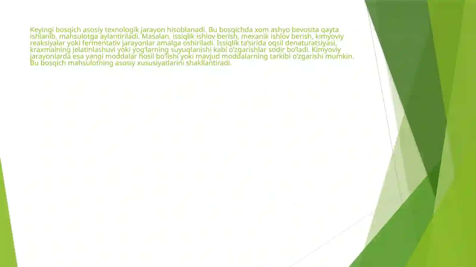 Mahsulotlar ishlabchiqarish texnologiyasi 4