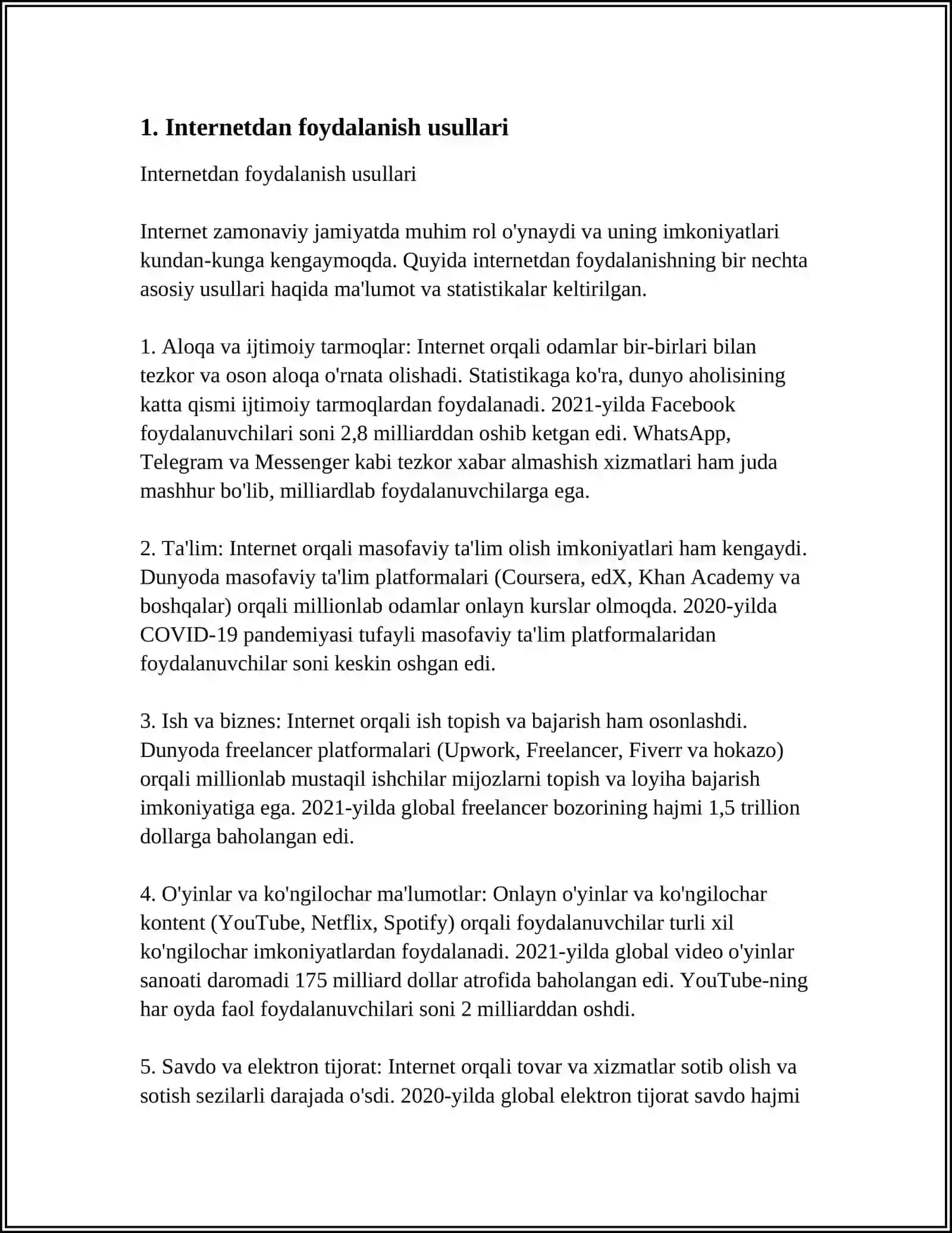 INTERNETDAN BOSHLANĜICH SINFLARDA SÔZ TURKUMLARINI ÕRGANISHGA OID MA'LUMOTLARNI YIĜISH 4