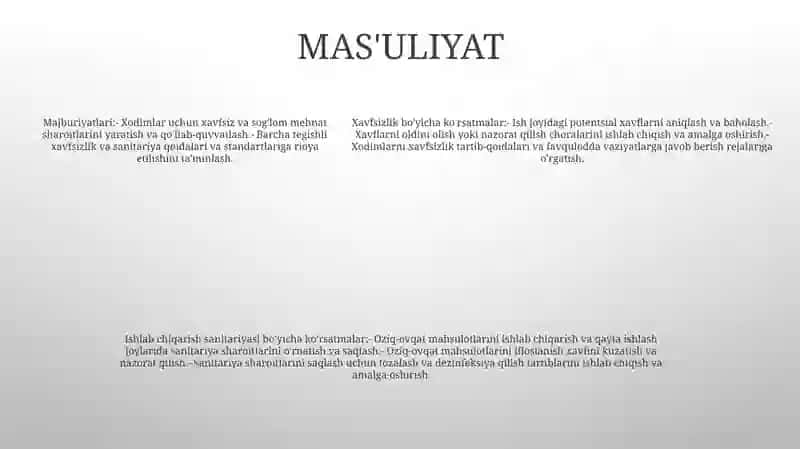 Xavfsizlik Texnikasi Va Ishlab Chiqarish Sanitariyasi Bõyicha Kõrsatmalar Tuzish 4