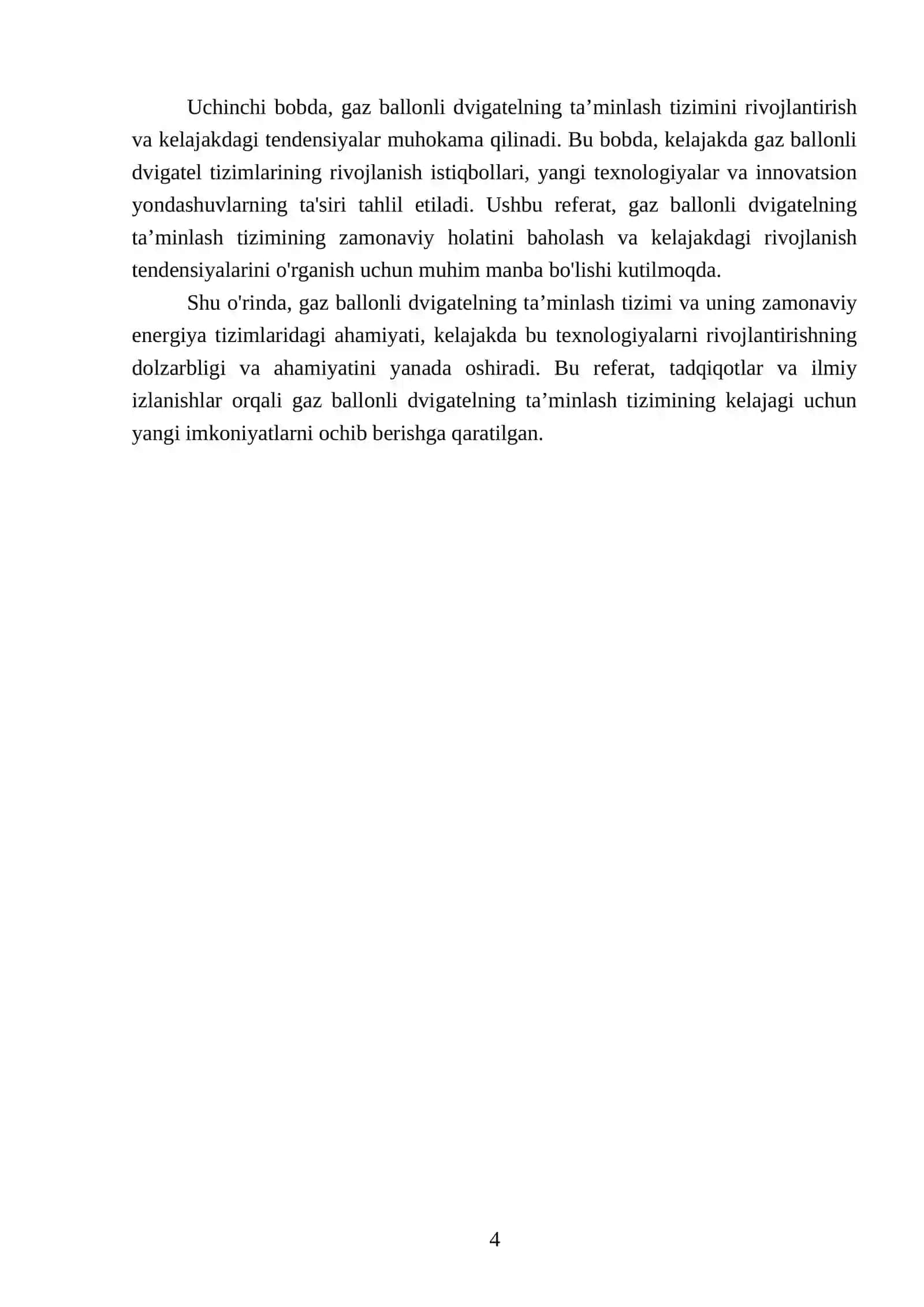 Gaz ballonli dvigatelning ta’minlash tizimi 4