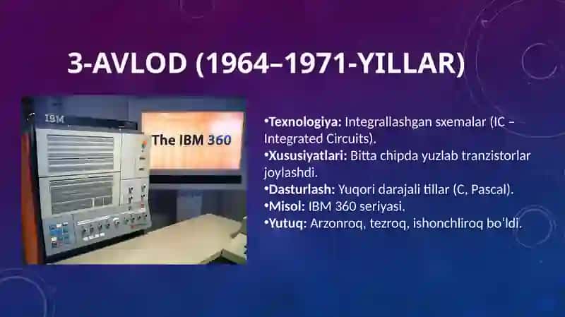 Kompyuter Avlodlari va Protsessorlar Tarixi prezintatsiya 4