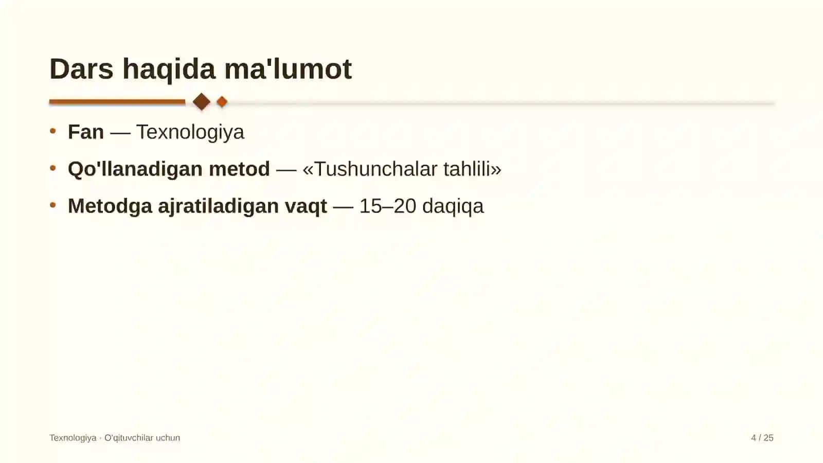 texnologiya darslarida tushunchalar tahlili metodidan foydalanish 9978 4
