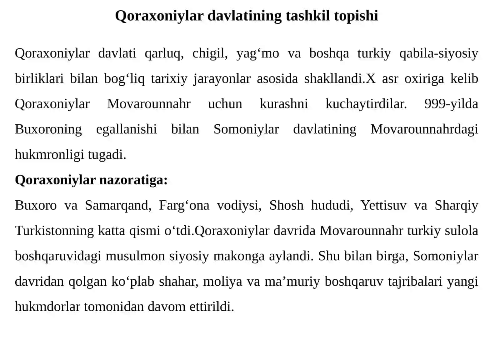 QORAXONIYLAR DAVRIDA IQTO TIZIMI VA DAVLAT BOSHQARUVI 4