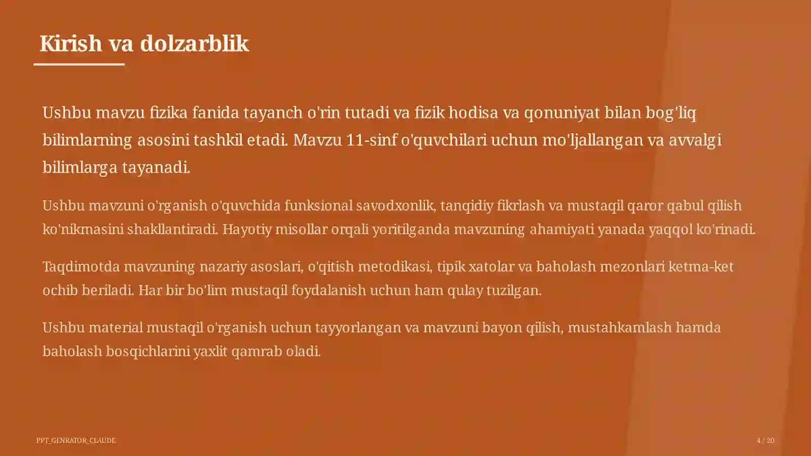 Geometrik optika: yorug'likning qaytishi va sinishi (11-sinf) 4