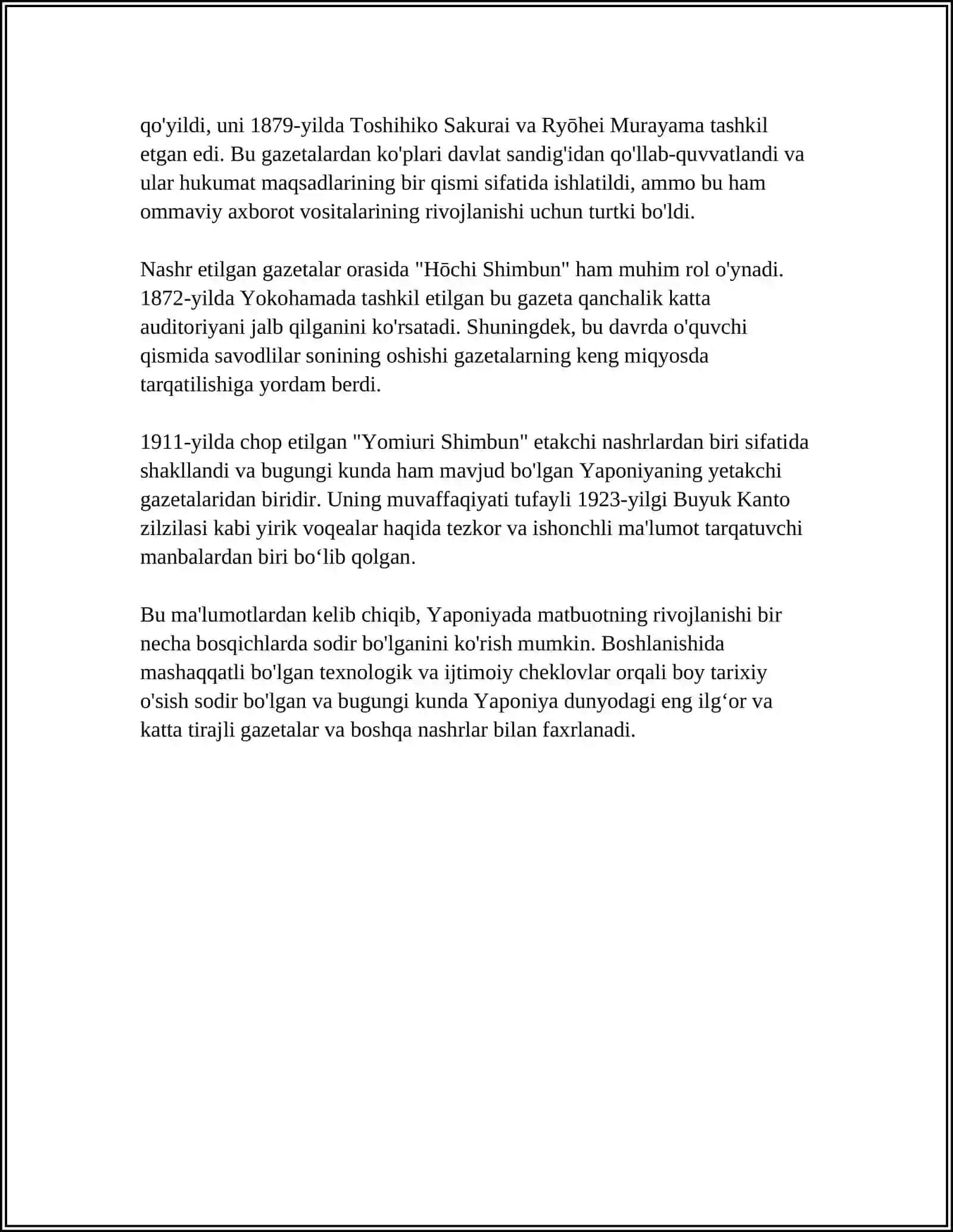YAPONIYA MATBUOTI TARIXI 4