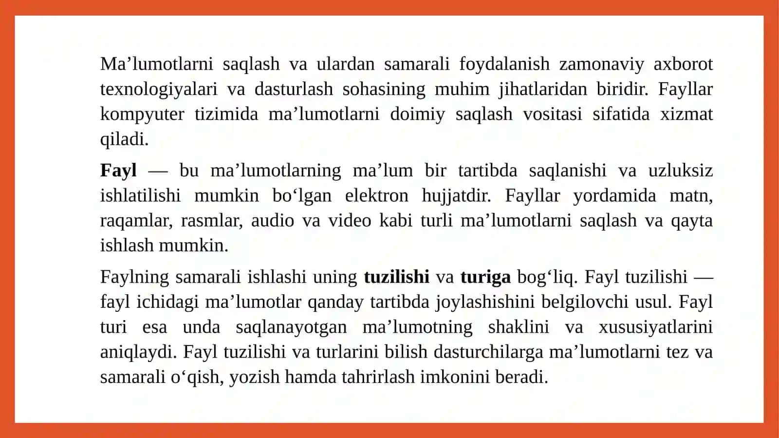 Fayltuzilishivaturlari 4