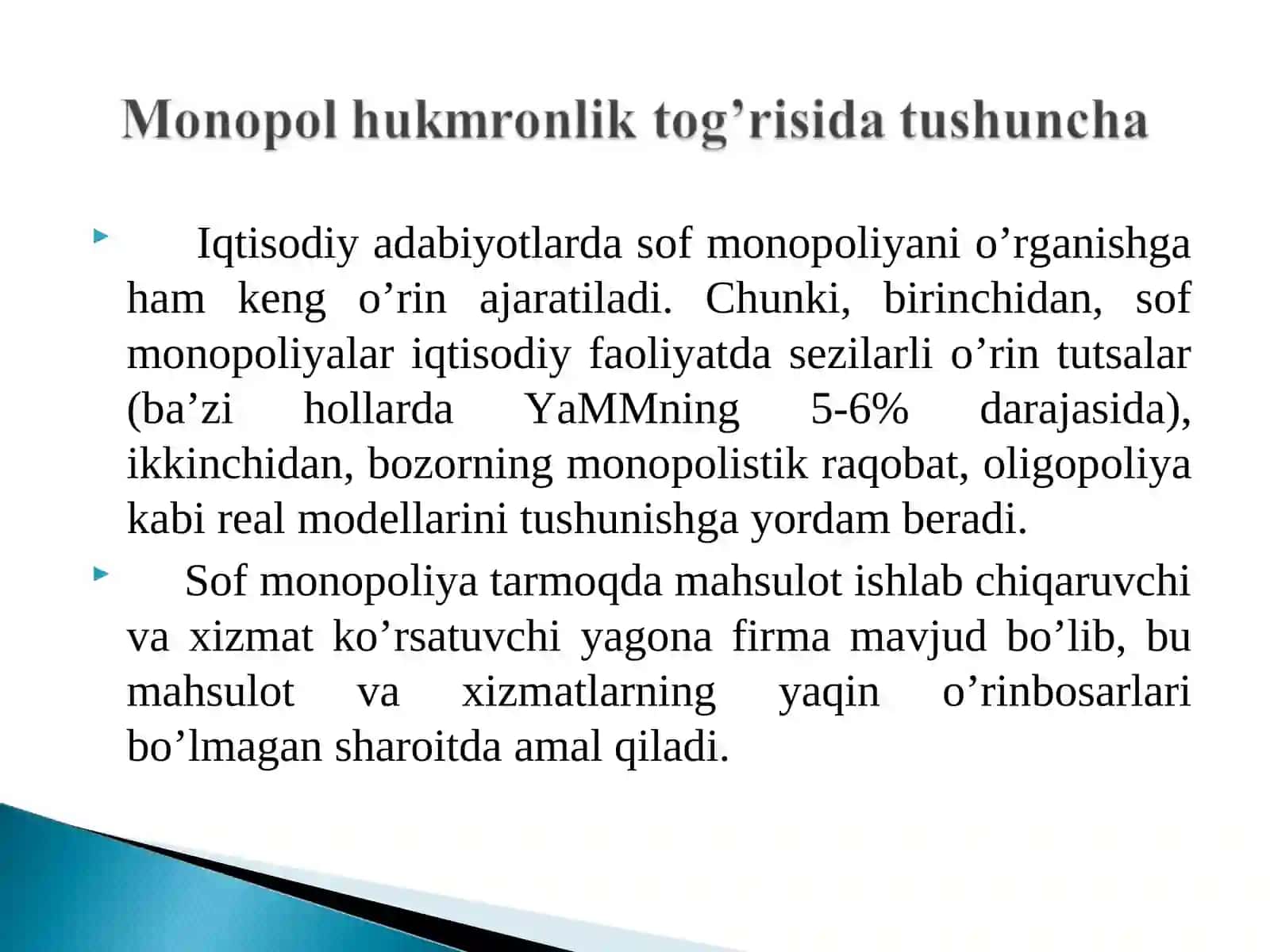 O’zbеkistonda davlatning raqobatchilik muhitini shakllantirish siyosati 4