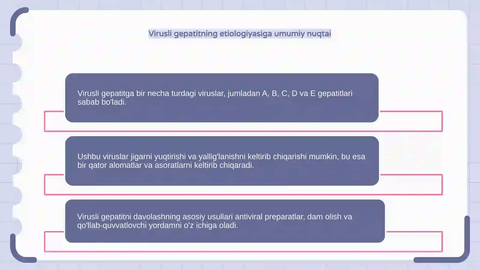 Virusli gepatitlar turlari etiologiyasi patogenezi va davolash usullari 4