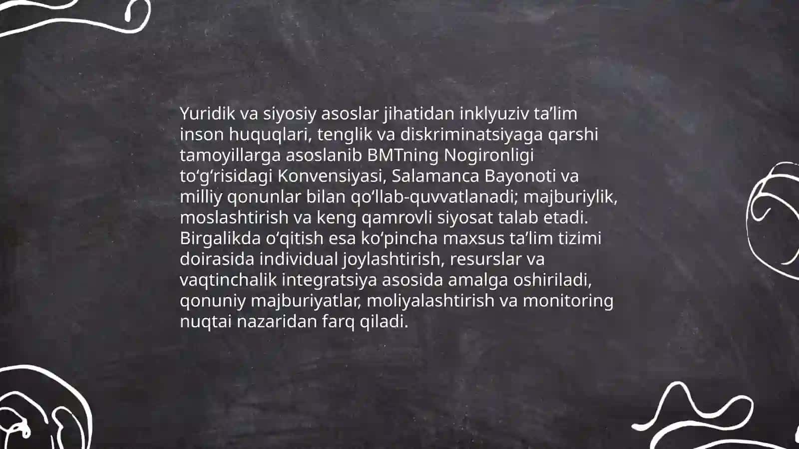 Inklyuziv va birgalikda oqitish ularni asosiy farqlarini asoslash 4