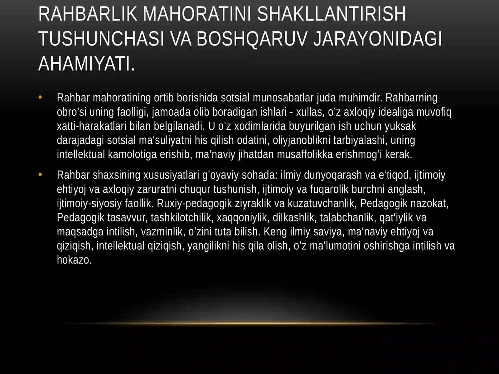 Xizmat ko’rsatish korxonalarida rahbarlik mehnati tashkilotishning nazariyasoslari 4