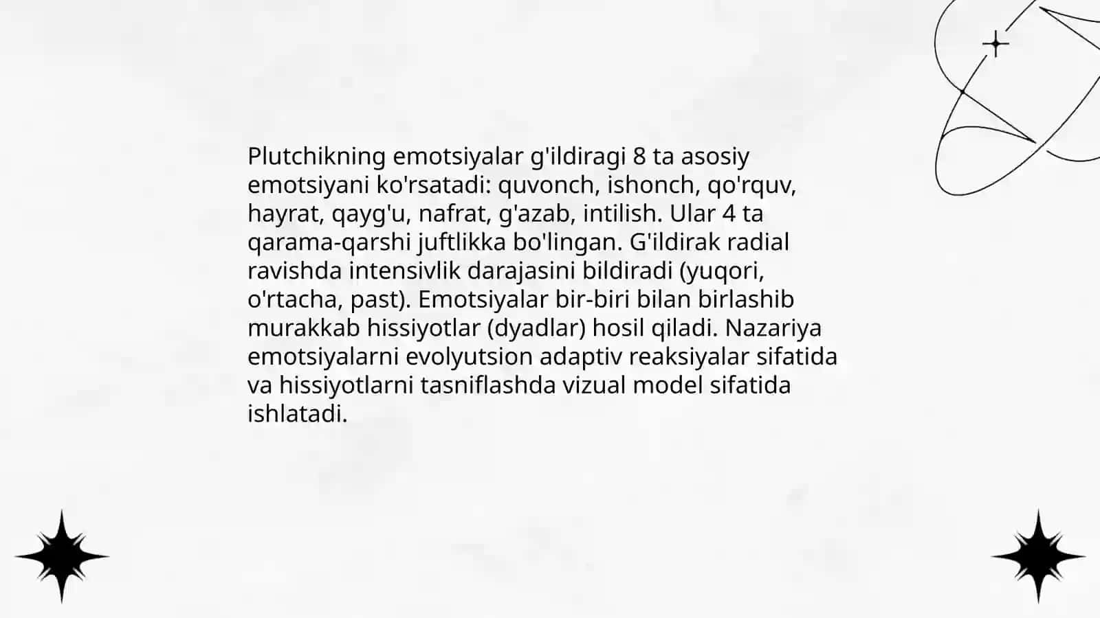 Emotsiya va hissiyotlar klassifikatsiyasi 4