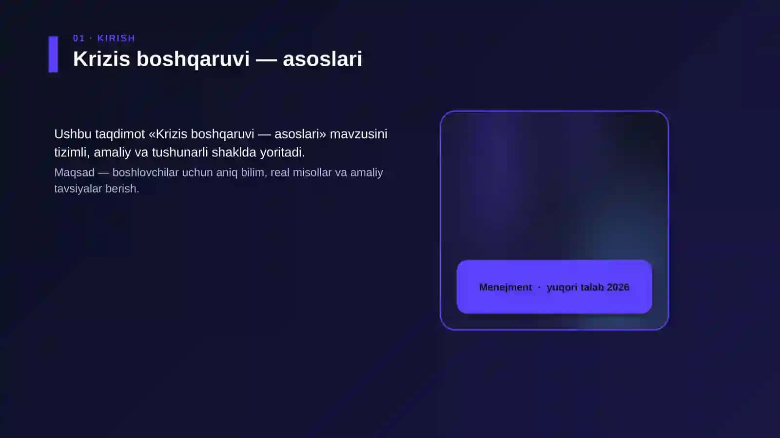 Krizis boshqaruvi — asoslari 4