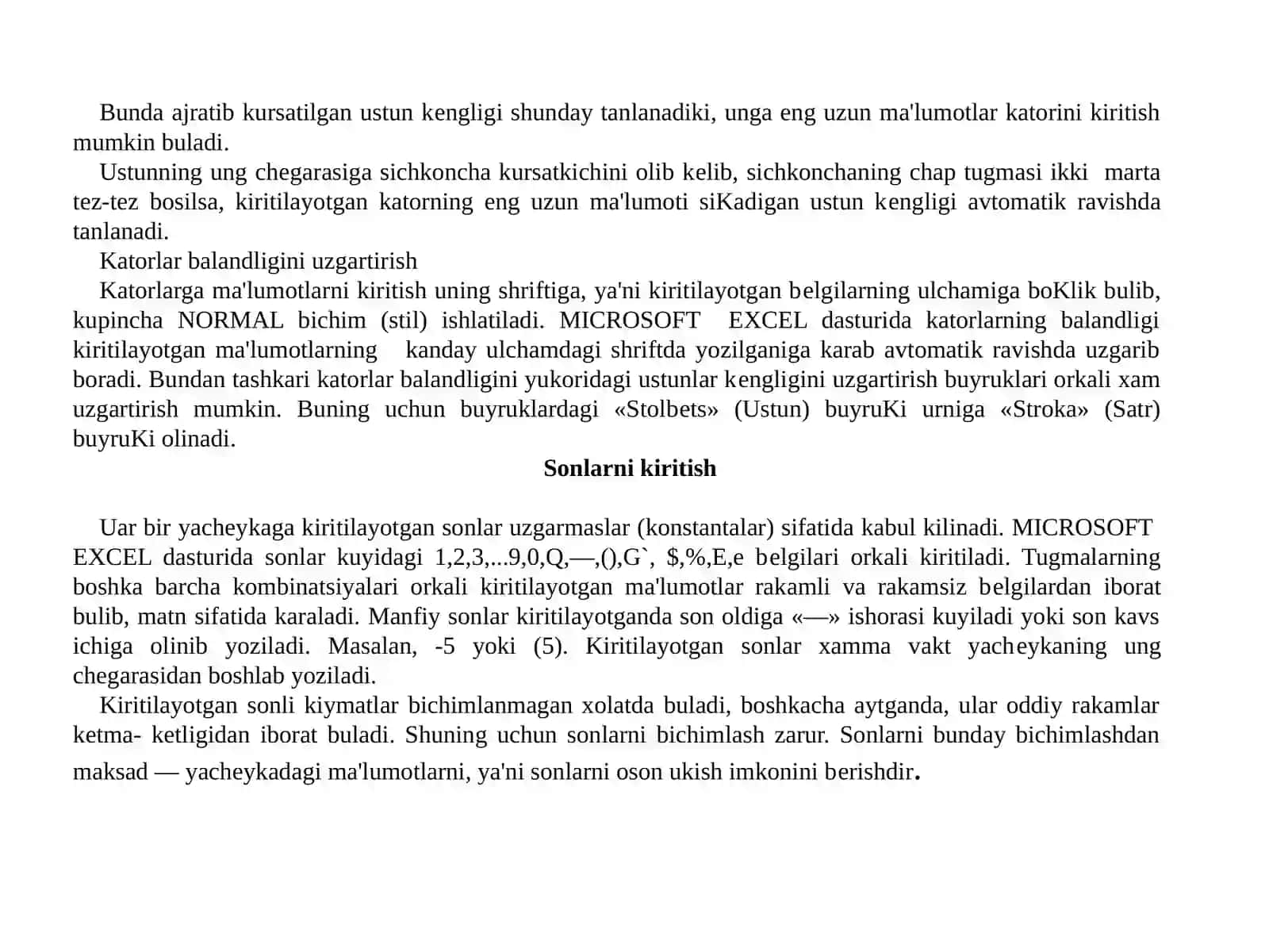Microsoft Excel 4