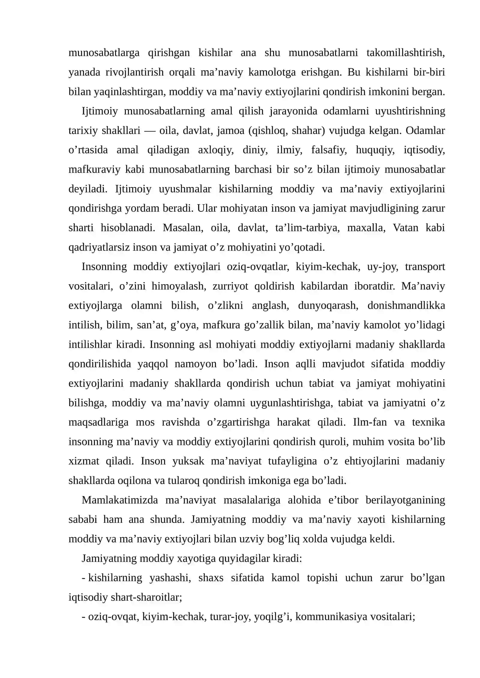Jamiyat falsafasi.Istiqlol va taraqqiyotning o’zbek modeli 4
