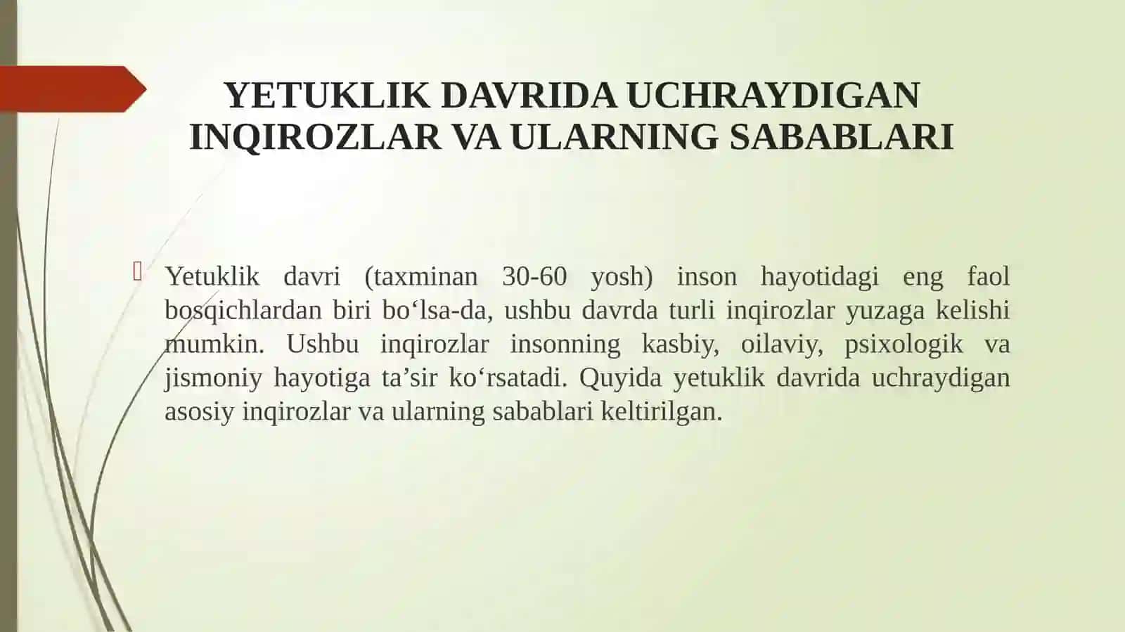 Yetuklik davri inqirozlari 4