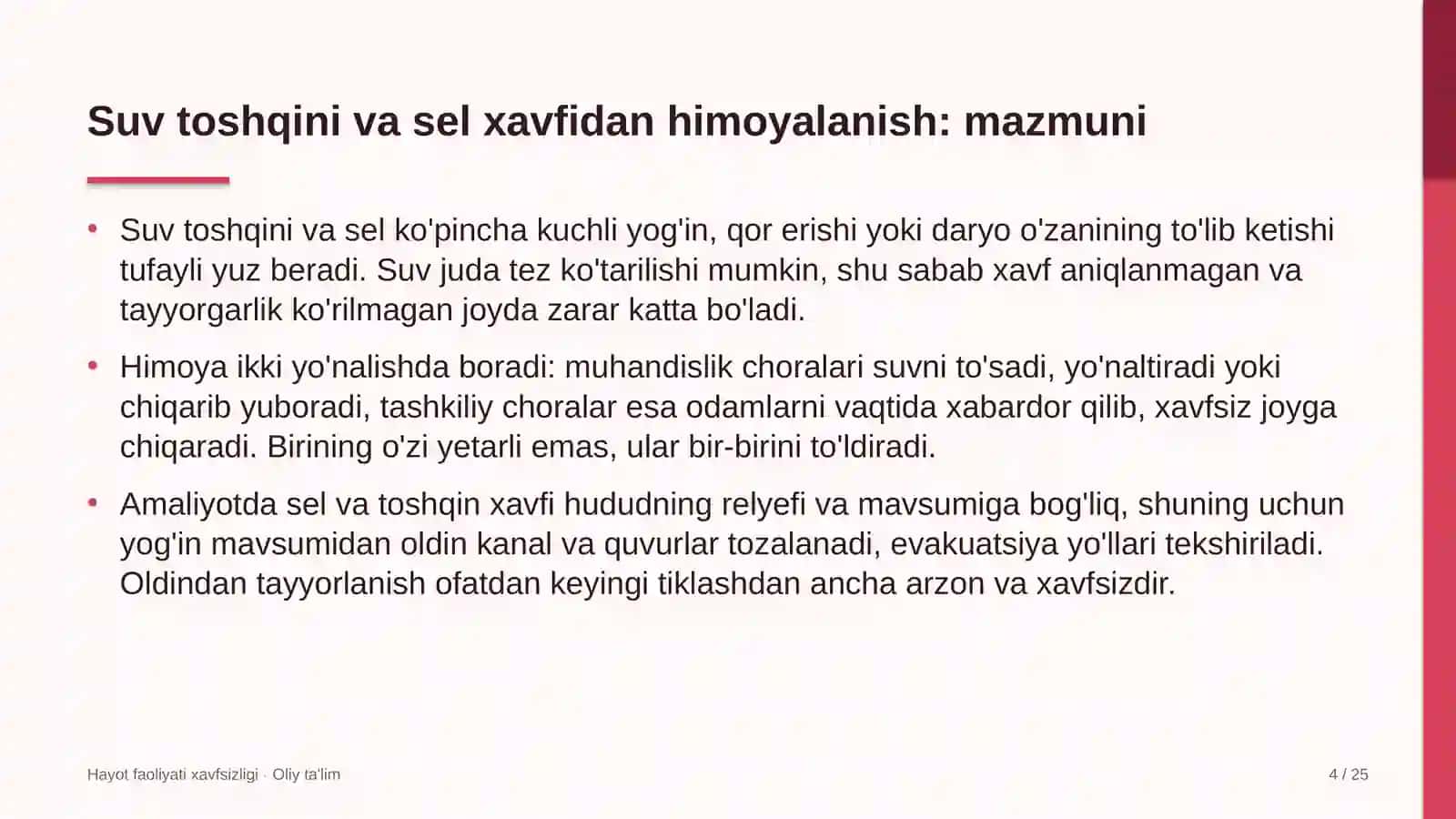 yetkazib berish xizmatlarida suv toshqini va sel xavfidan himoyalanish 2619 4