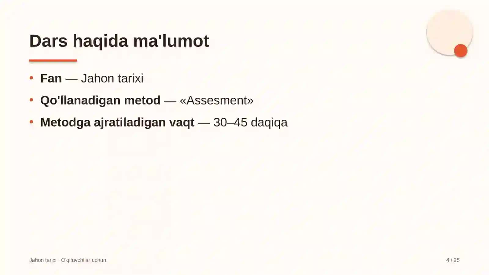 jahon tarixi darslarida assesment metodidan foydalanish 2439 4