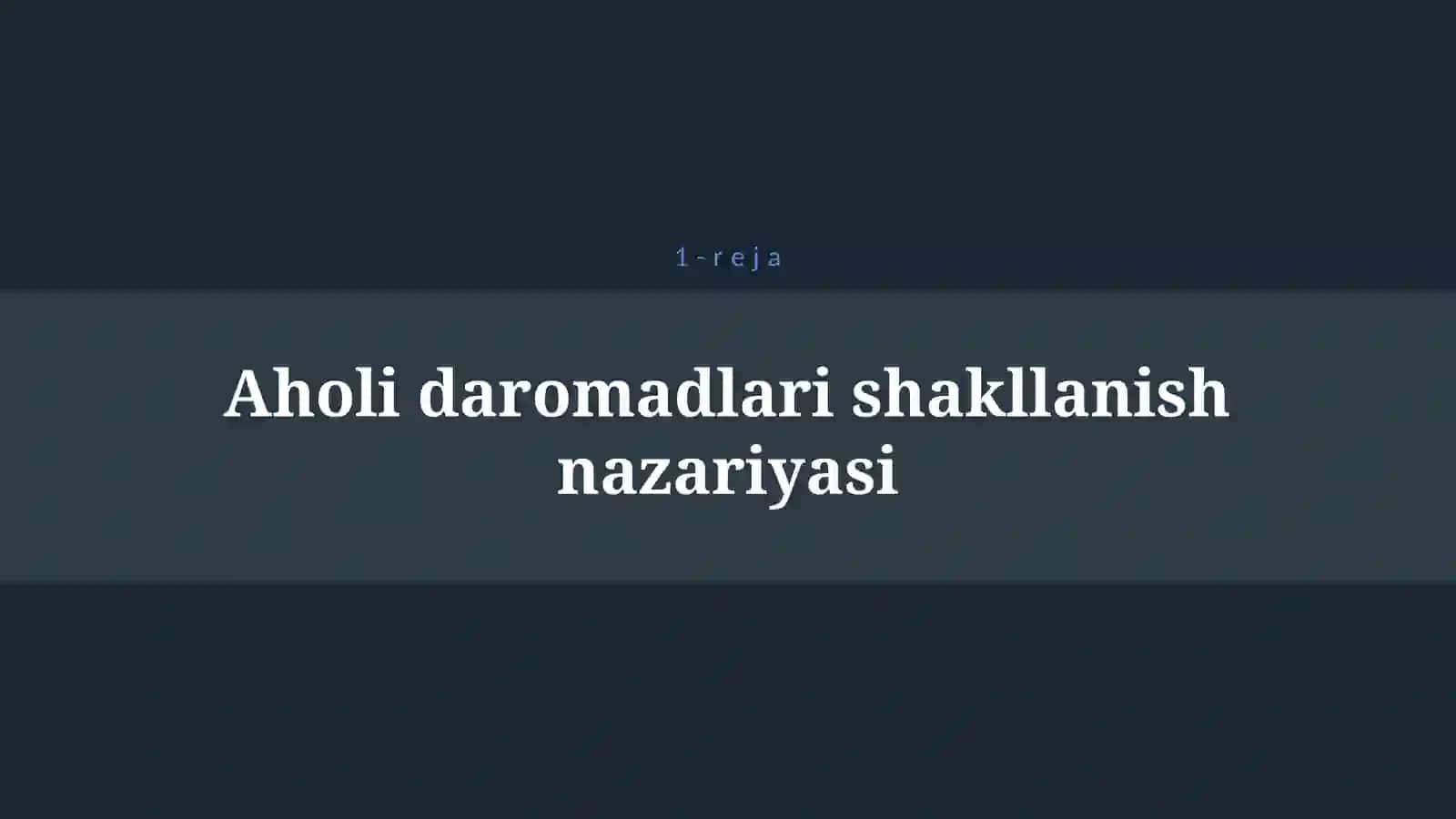AHOLI DAROMADLARI VA TURMUSH TARZINI YAXSHILASHNING USTUVOR YO’NALISHLARI 4