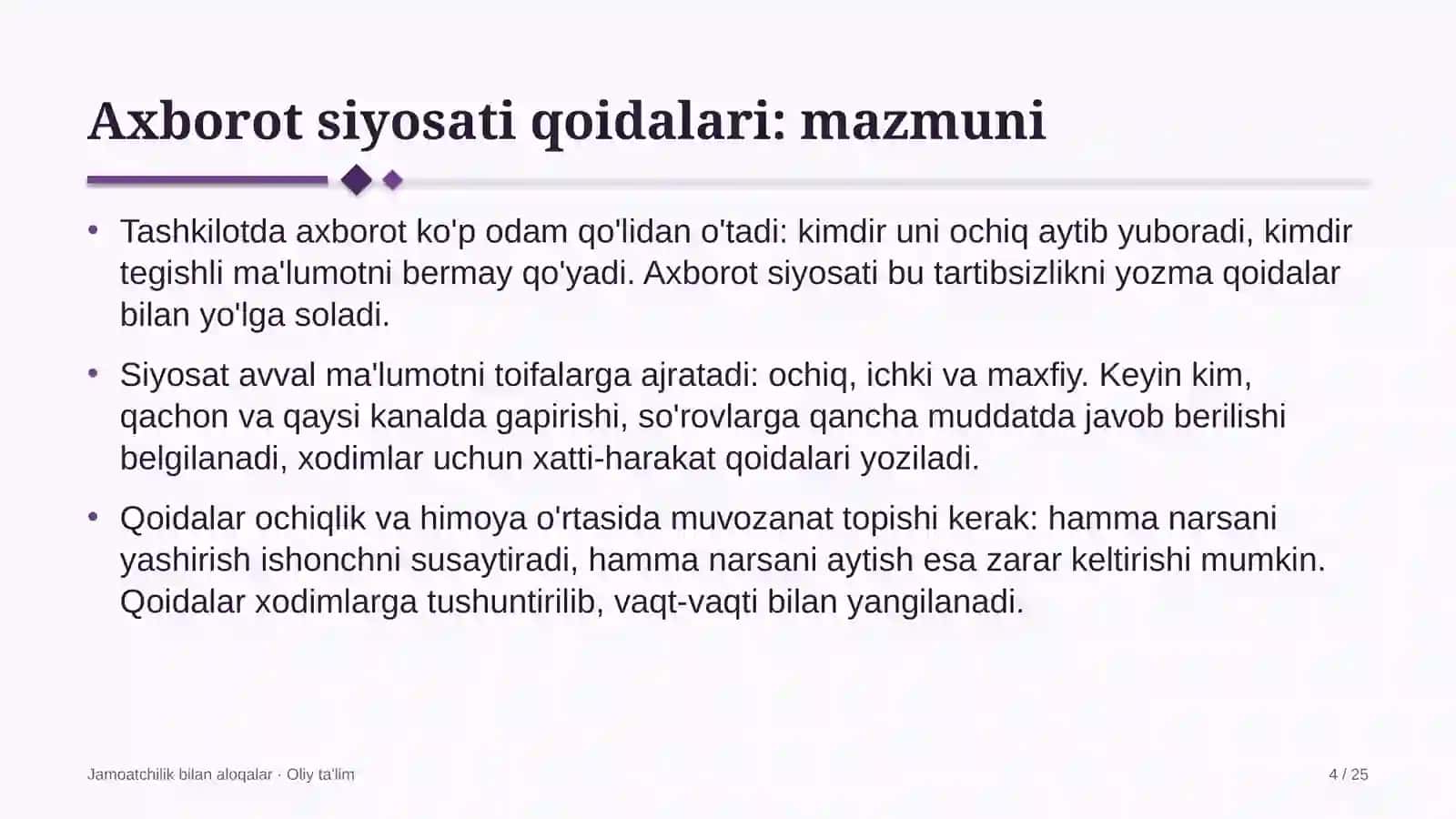 arxitektura byurolarida axborot siyosati qoidalarini ishlab chiqish 1709 4