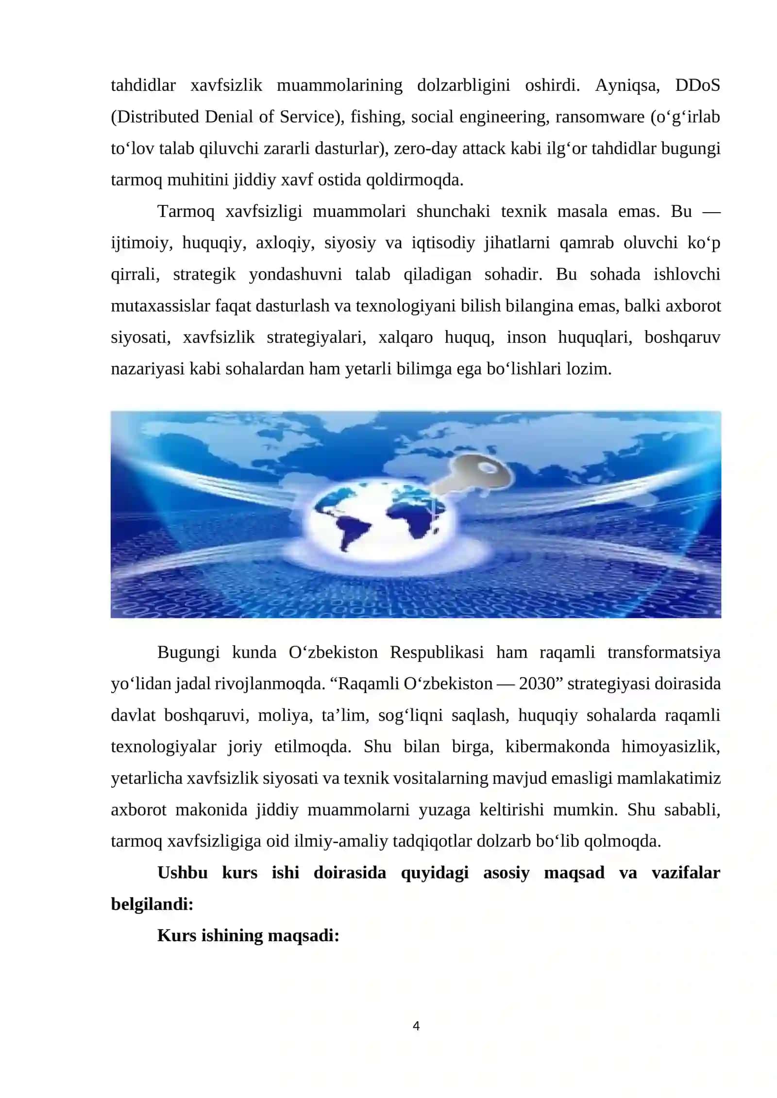 Tarmoq xavfsizligi: Zamonaviy tahdidlar va himoya usullari 4