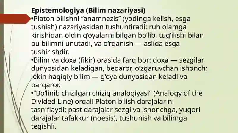 Yevropa mutafakkirlari Platon, Boetsiy, R.Dekart, D.Yumning	falsafaga oid qarashlarini qiyosiy tahlili 4