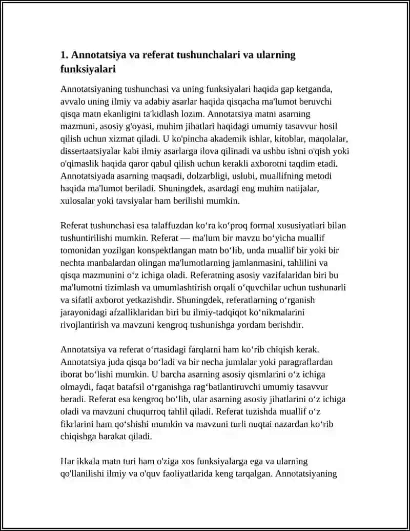 ANNOTATSIYA VA REFERAT MATNLARINI O‘RGANISH 4