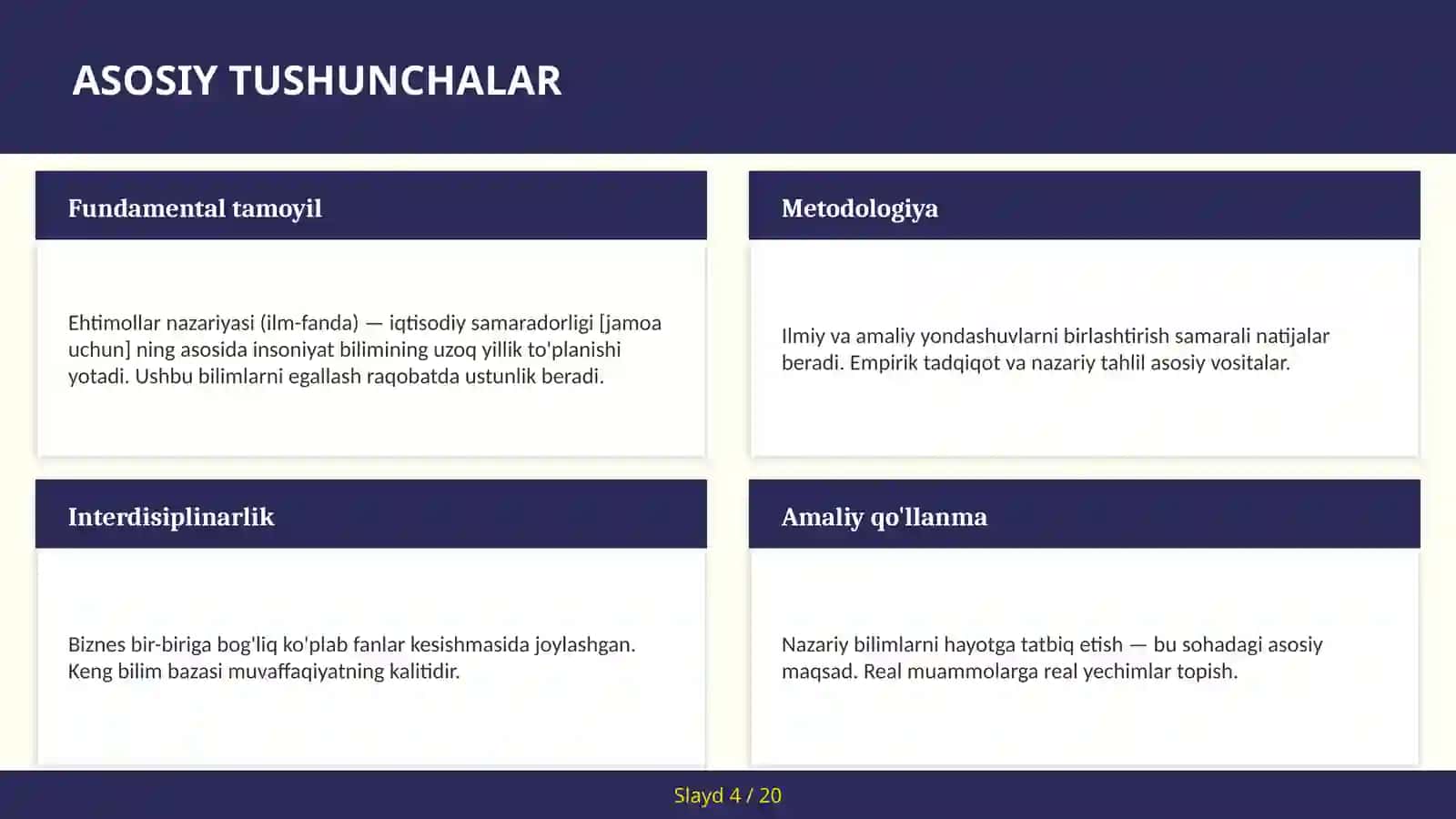EHTIMOLLAR NAZARIYASI (ILM-FANDA) — IQTISODIY SAMARADORLIGI [JAMOA UCHUN] 4