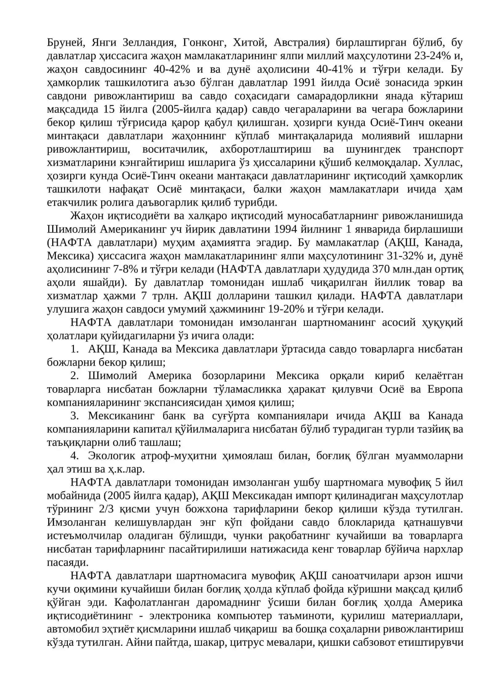 Жаҳон хўжалигида ривожланган мамлакатлар иқтисодиёти 4