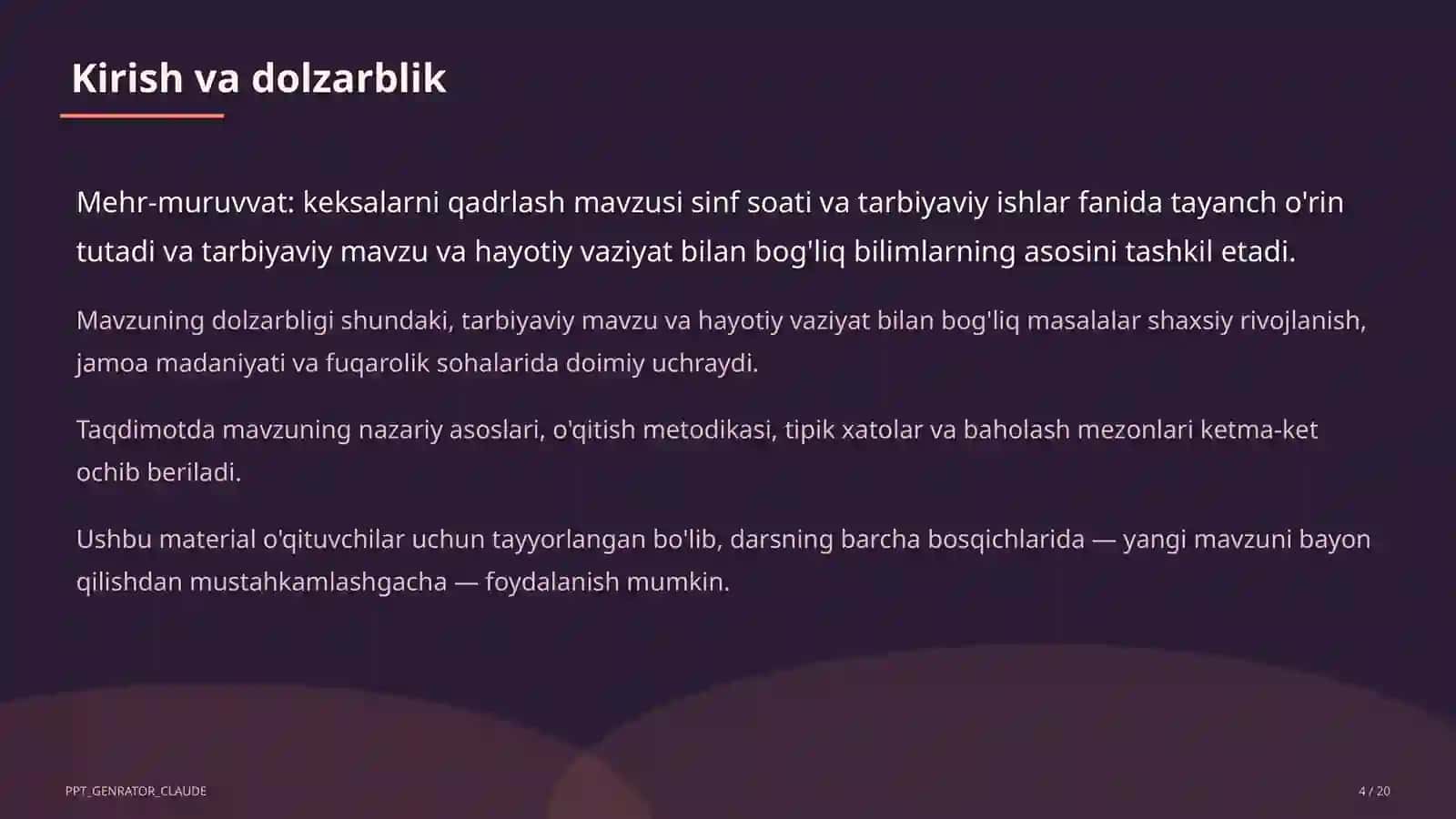 Mehr-muruvvat: keksalarni qadrlash 4