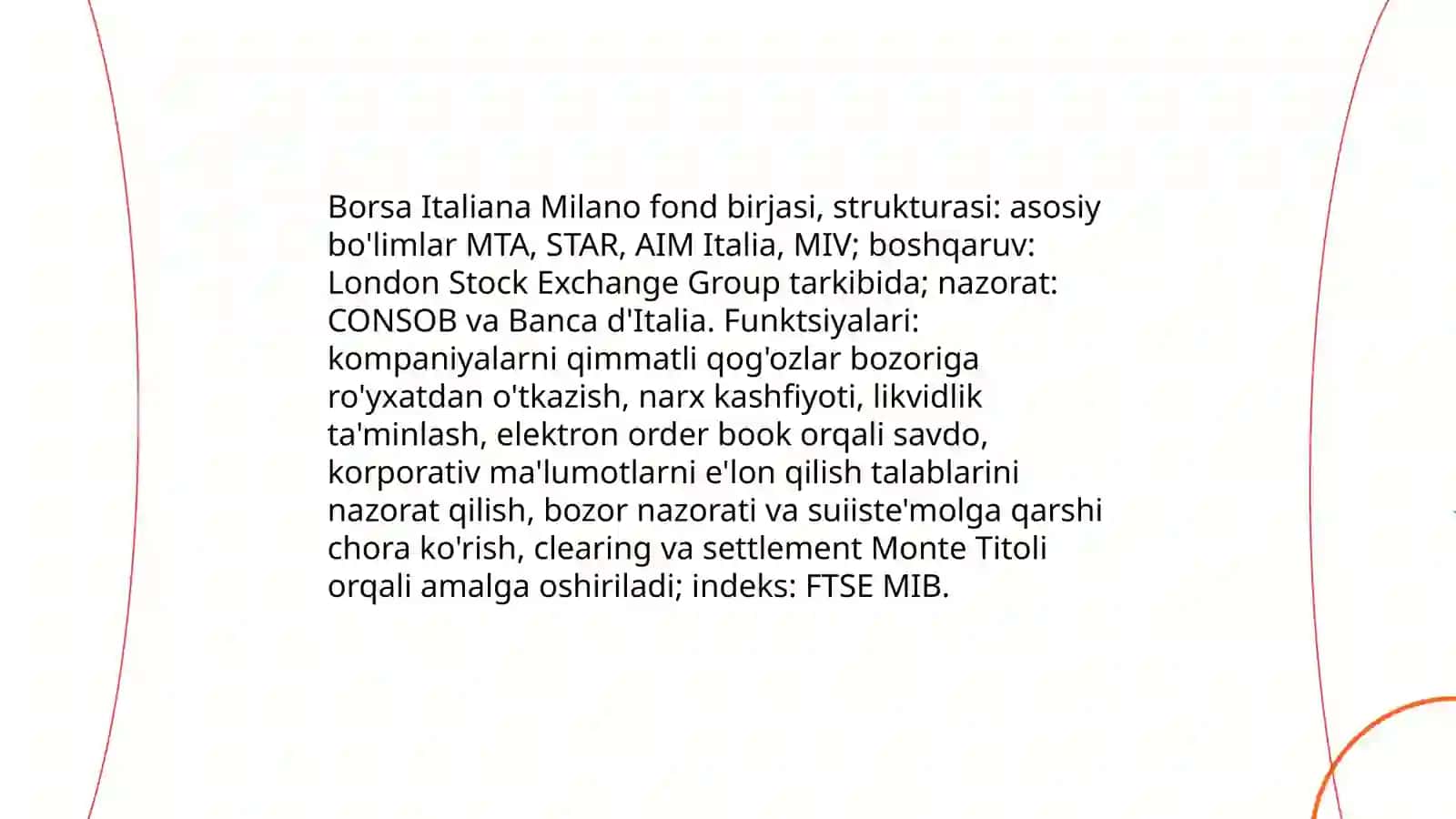 Italiya moliya bozori va qimmatli qog'ozlar bozori 4