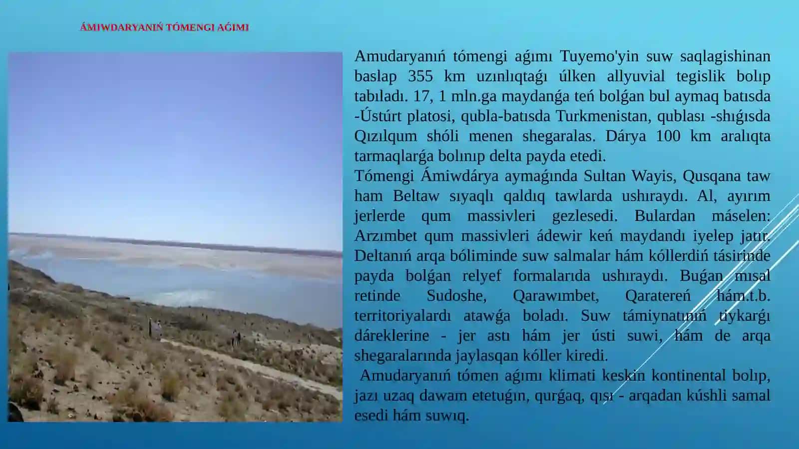 Qaraqalpaqstannıń Tábiyiy Ekosistemaları hám Olardaǵı Ózgerisler 4