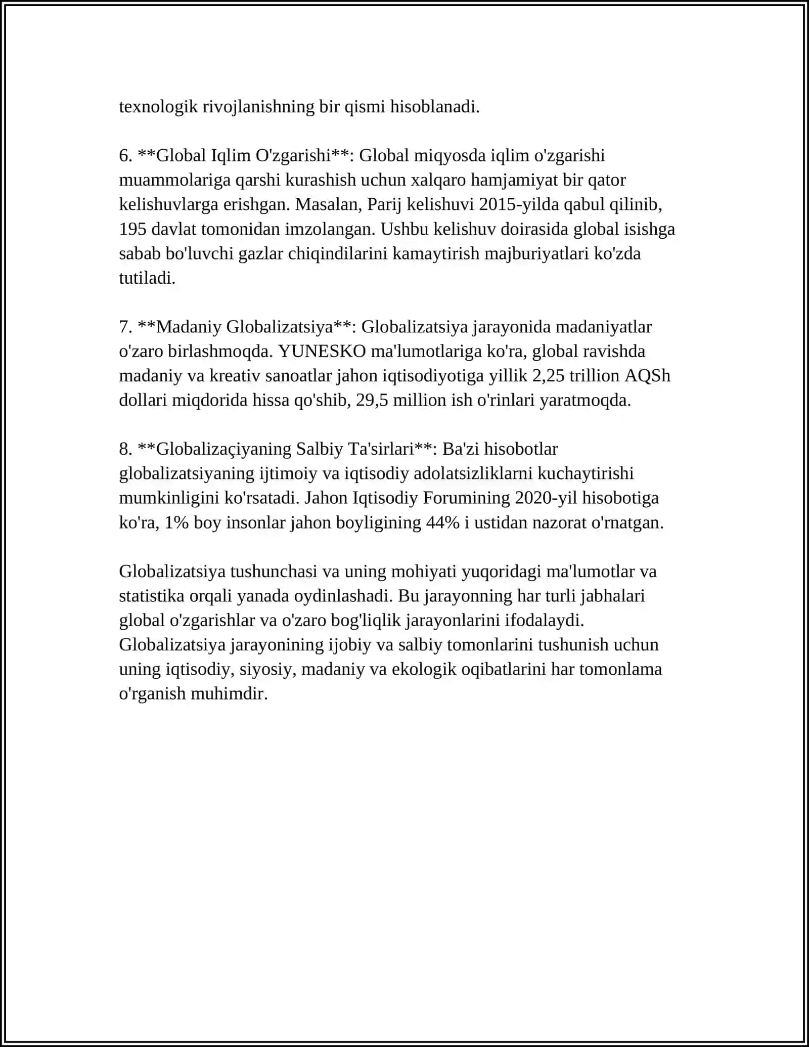 GLOBALLASHUV JARAYONINING XALQARO MUNOSABATLARGA TAʼSIRI 4